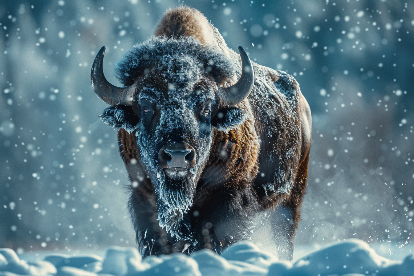 Buffalo facing blizzard