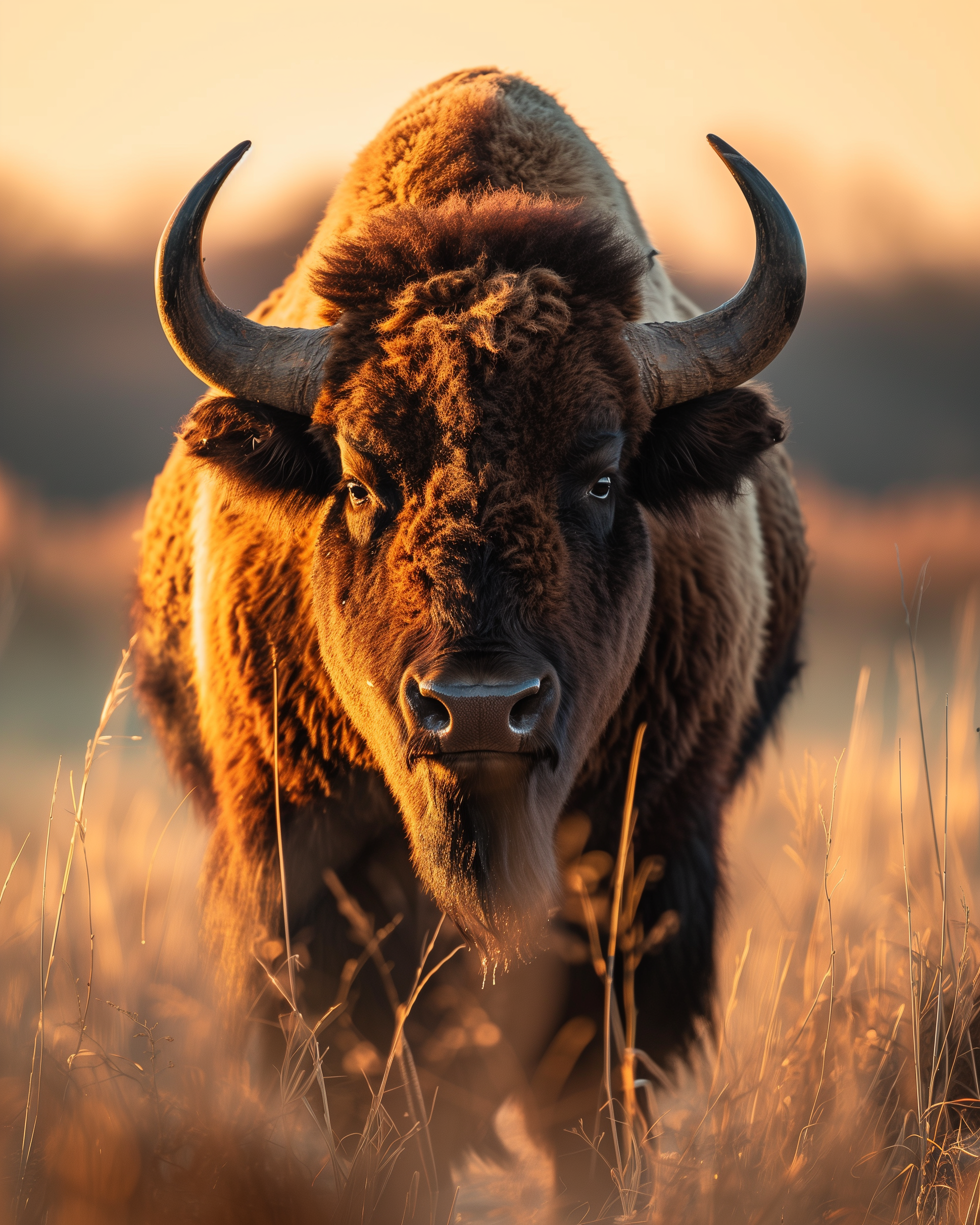 Buffalo on the open prairie